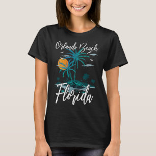 Camiseta Orlando Beach Family Vacing Palm Tree Su