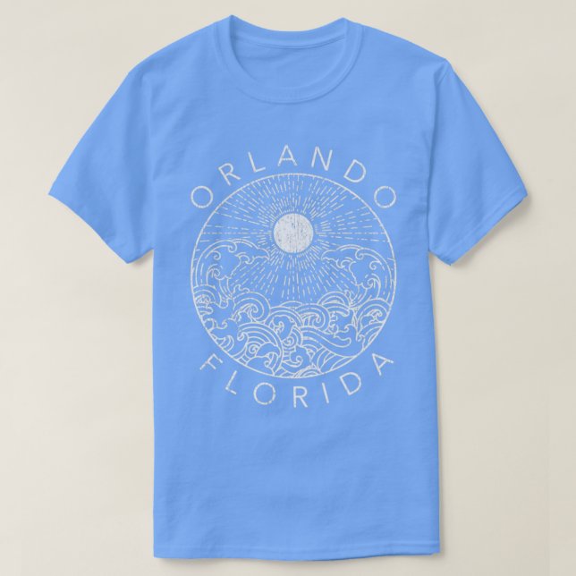 Camiseta Orlando Beach Florida VacOcean Retro Souveni (Frente do Design)