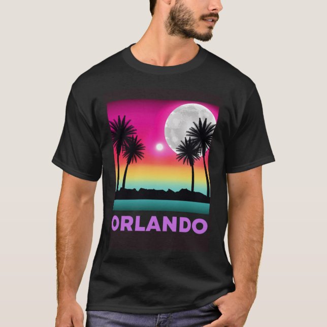 Camiseta Orlando Florida Beach Retro Vacation (Frente)