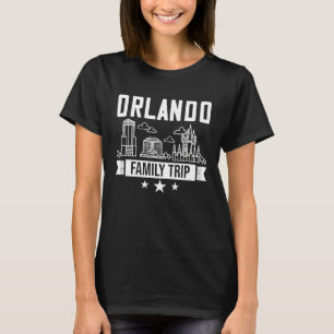 Camiseta Orlando Florida City Trip Skyline Map Viagem