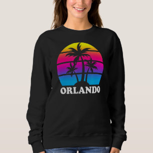 Camiseta Orlando Florida Retro Palm Tree Sunset Vacing Be