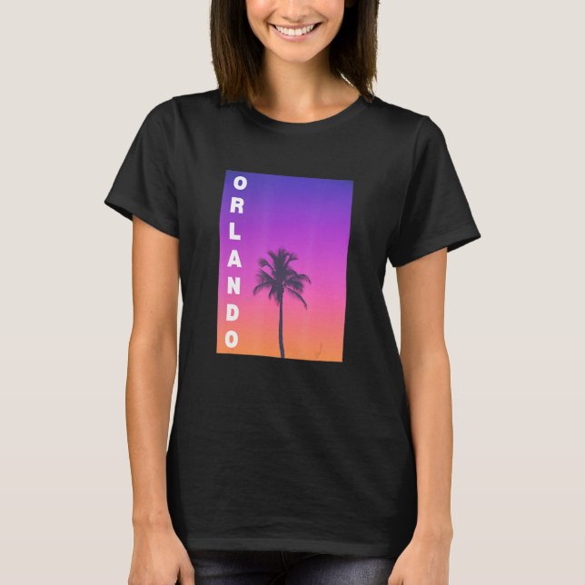 Camiseta Orlando Florida Retro Vintage Beach (Frente)