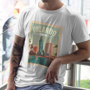 Camiseta Orlando Florida Vintage High Building Palm 1960