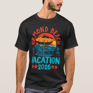 Camiseta Ormond Beach Flórida 2026 Férias em Família Praia 