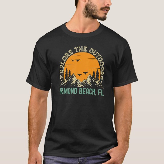 Camiseta Ormond Beach, Flórida - Explore O Ar Livre Premi (Frente)