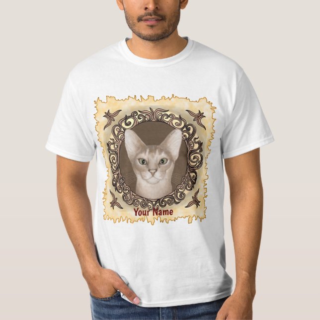 Camiseta Ornamentado Abissínia de Gato (Frente)