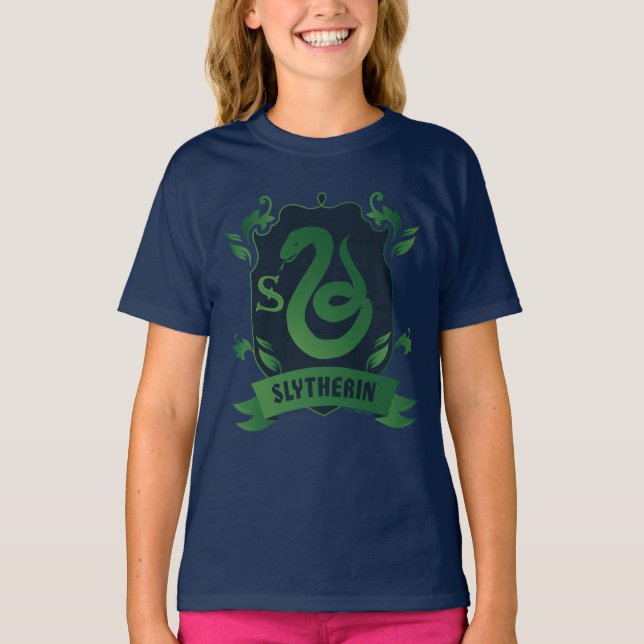Camiseta Ornamentado SLYTHERIN™ House Crest (Frente)