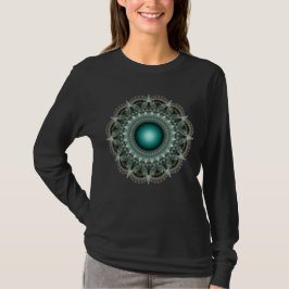 Camiseta Ornamento de estrela fractal brilhante