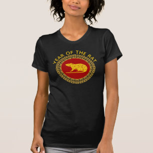 Camiseta Ornamento de Rat de Ano Novo Chinês