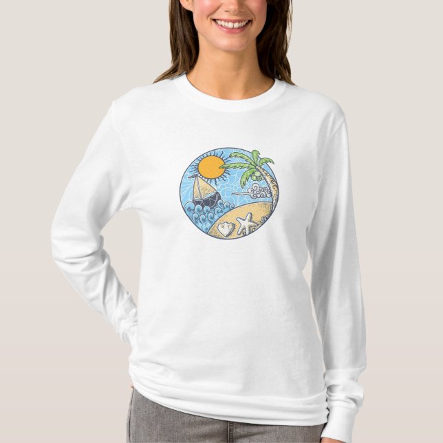 Camiseta Ornamento de Verão (Frente)