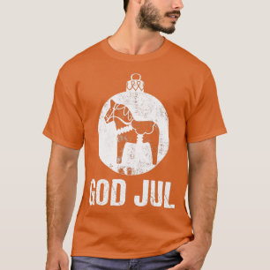 Camiseta Ornamento do Cavalo Dala Escandinavo do Natal Deus