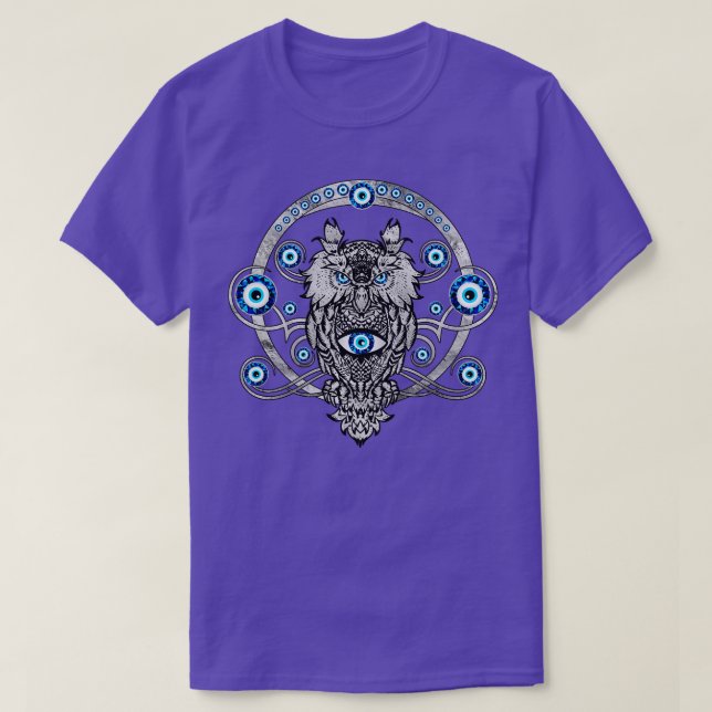 Camiseta Ornamento do Olho de Coruja Mau (Frente do Design)