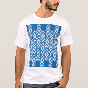 Camiseta ornamento étnico em têxteis de linho natural