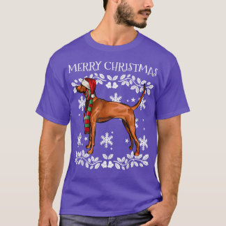 Camiseta Ornamento Feliz de Natal Redbone Coonhound Xmas Sa