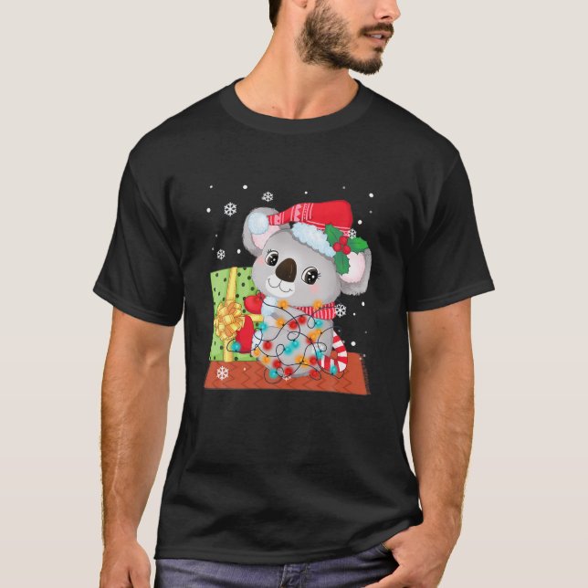 Camiseta Ornamento Koala Decoração Árvore de Natal Tee Xmas (Frente)