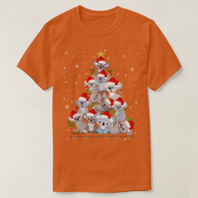 Camiseta Ornamento Koala Decoração Árvore de Natal Tee Xmas (Frente do Design)