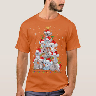 Camiseta Ornamento Koala Decoração Árvore de Natal Tee Xmas