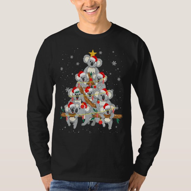 Camiseta Ornamento Koala Decoração Árvore de Natal Tee Xmas (Frente)