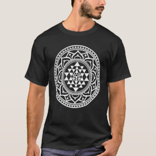 Camiseta Ornamento Mandala Geométrico I Sri Yantra Yoga