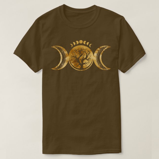 Camiseta Ornamento Triplo da Árvore da Lua (Frente do Design)