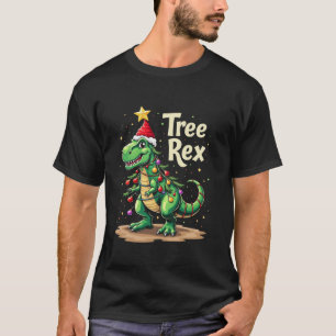 Camiseta Ornamentos das Luzes de Natal Rex T Rex