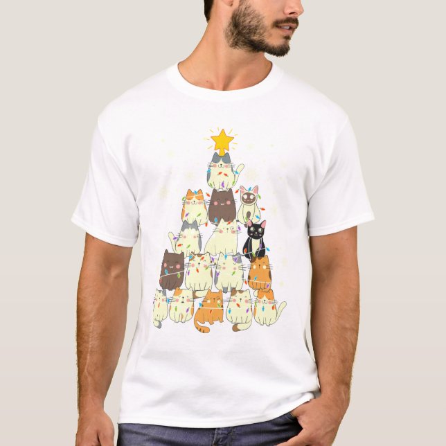 Camiseta Ornamentos de Árvores de Natal Papais noeis Secret (Frente)