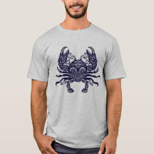 Camiseta Ornata de Caranguejo Mandala Tribal Intri