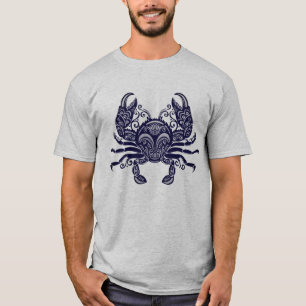 Camiseta Ornata de Caranguejo Mandala Tribal Intri
