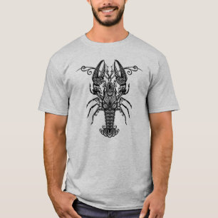 Camiseta Ornata de Lagosta Mandala Tribal Intricad