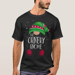 Camiseta Ornery Gnome Família Correspondente Pijamas Natal 