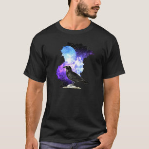 Camiseta Ornitologia De Raven E Night Moon Blackbird