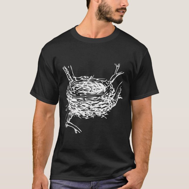 Camiseta Ornitologia do ninho do pássaro (Frente)