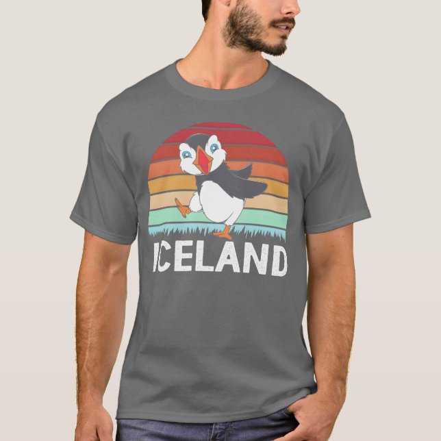 Camiseta Ornitologia do Observador de Aves Retro Islândia P (Frente)