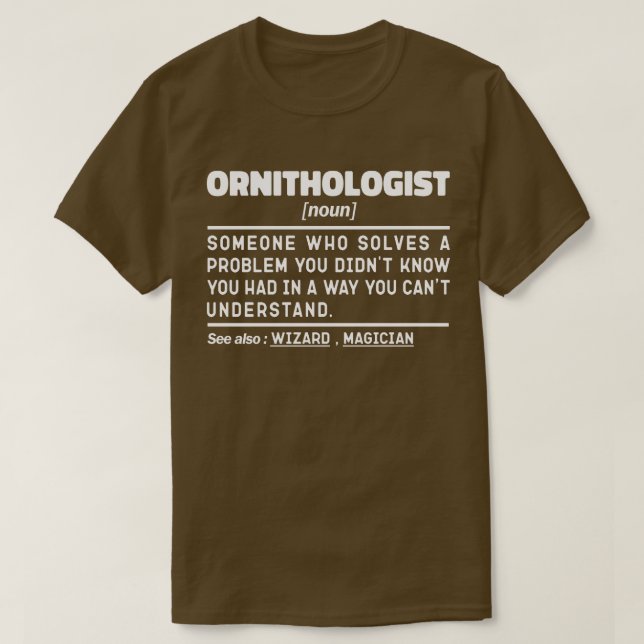 Camiseta Ornitólogo Noun Definition Birdwatch Legal (Frente do Design)