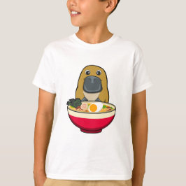 Camiseta Ornitorrinco e Ramen
