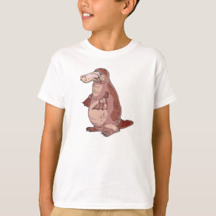 Camiseta ornitorrinco em pé