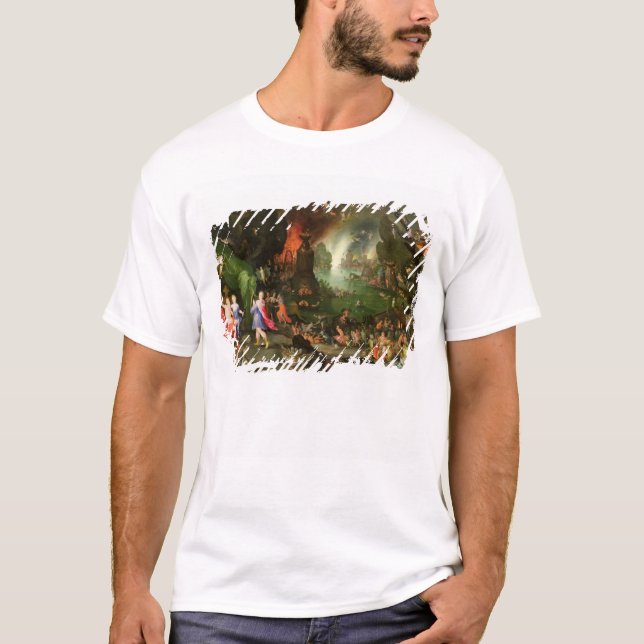 Camiseta Orpheus com uma harpa que joga a Pluto (Frente)