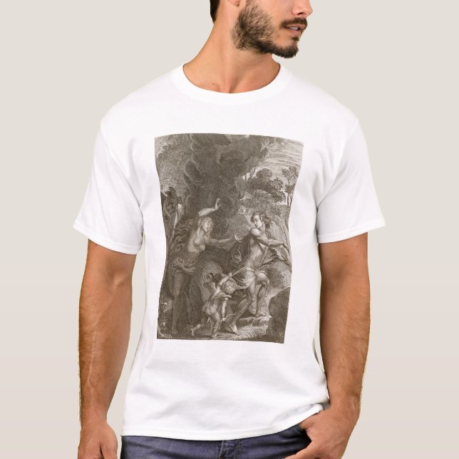 Camiseta Orpheus, Eurídice de condução fora do inferno, (Frente)