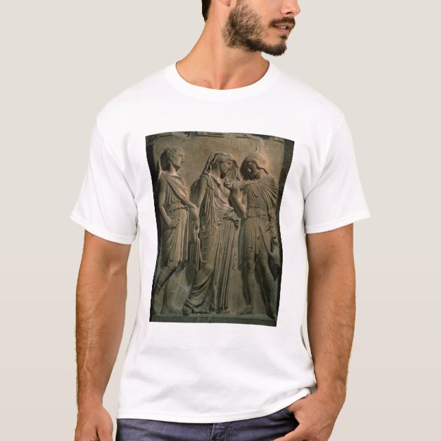 Camiseta Orpheus, Eurídice e Hermes (mármore) (Frente)