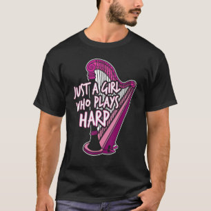 Camiseta Orquestra Arpista Musical Apenas Uma Rapariga Que 