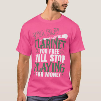 Camiseta Orquestra de Bandas de Marching Funny Clarinetist