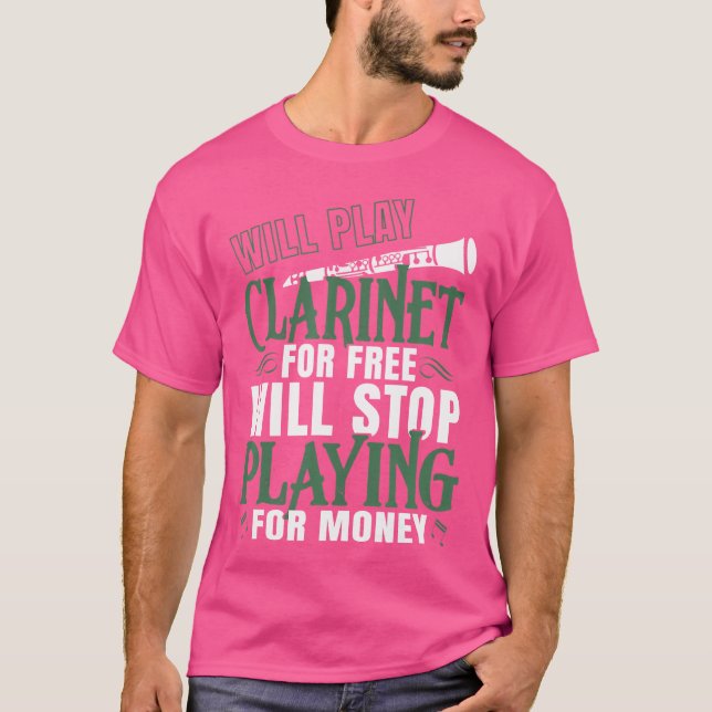 Camiseta Orquestra de Bandas de Marching Funny Clarinetist (Frente)