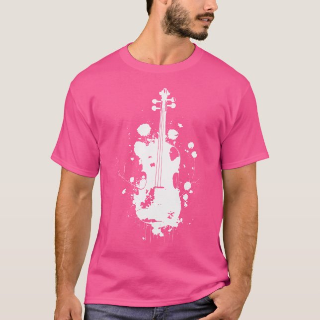 Camiseta Orquestra de Desenho de Violino (Frente)