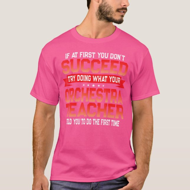 Camiseta Orquestra Divertida Professora Dotada De Música En (Frente)