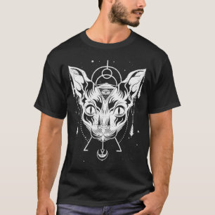 Camiseta Orquestra Egípcia Pagan Sphynx Cat Wicca Witch Oc