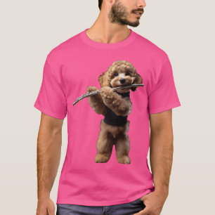 Camiseta Orquestra Engraçada Músico Flutist Doodle Playin