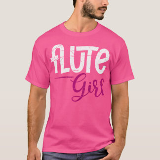 Camiseta Orquestra Música Flutista Mulheres Meninas Present