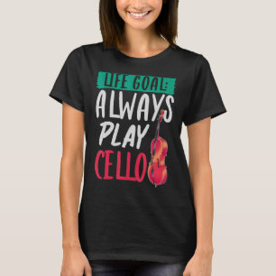 Camiseta Orquestra Musical Cellist Life Goal Cello