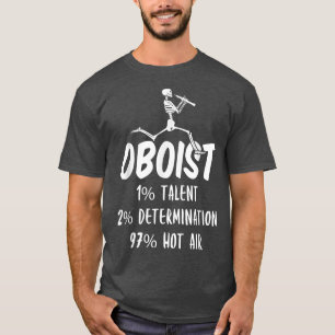 Camiseta Orquestra Musical Oboista Funny Skeleton Oboe Play