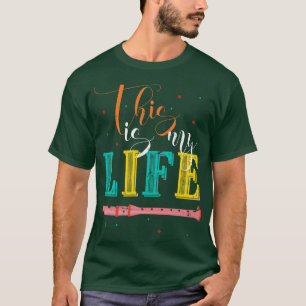 Camiseta Orquestra Musical Sobre Flutist Flute